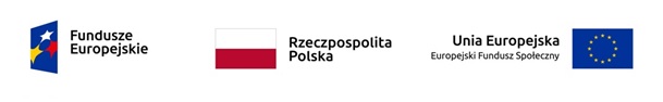 Logo Fundusze Europejskie, Rzeczpospolita Polska i Unia Europejska: Europejski Fundusz Społeczny