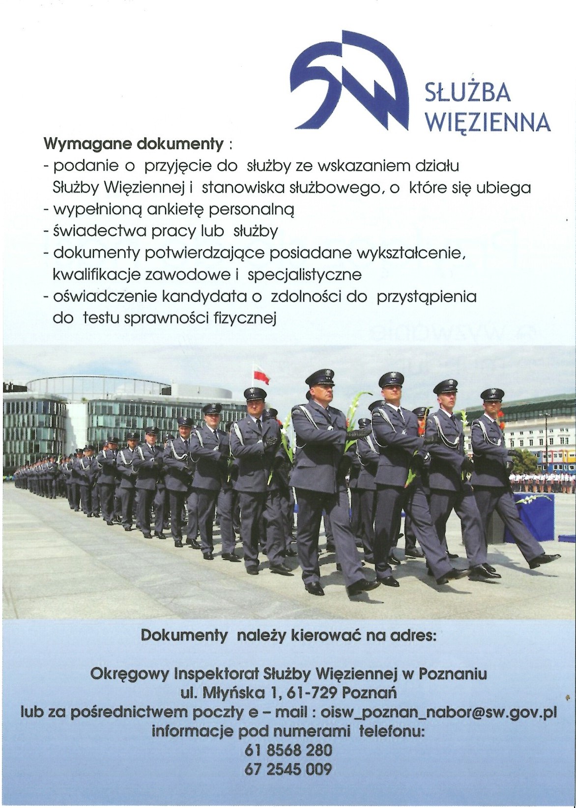 plakat służby więziennej