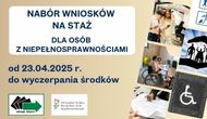 Zdjęcie artykułu Od 23.04.2025 r. - nabór wniosków o zorganizowanie stażu ze środków PFRON