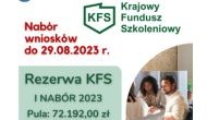 Obrazek dla: od 22 do 29 sierpnia 2023 r. - Nabór wniosków rezerwa KFS