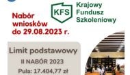 Obrazek dla: od 22 do 29 sierpnia 2023 r. - Nabór wniosków KFS