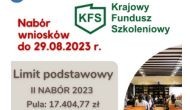 Zdjęcie artykułu od 22 do 29 sierpnia 2023 r. - Nabór wniosków KFS